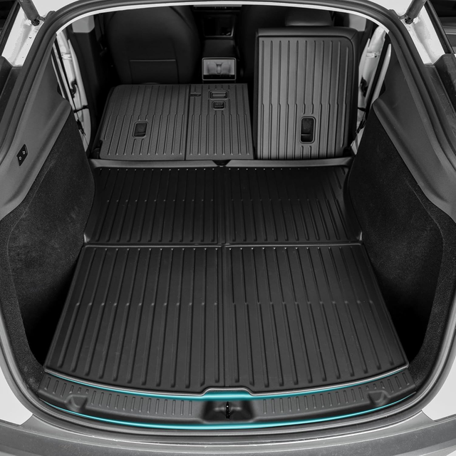SUPER LINER Tesla Model Y Floor Mats 2025 2026 | Custom Fit All-Weather 12-Piece Set TPE Material| Model Y Juniper Floor Mats