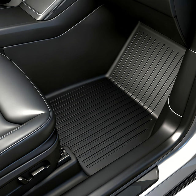 SUPER LINER 2025 2026 Tesla Model Y Juniper Floor Mats & Accessories & Extra-Thick TPE Cargo Liners CabinProtect™ for 5-Seater | All-Weather Pet & Child-Friendly System(Only fit Premium&Performance)