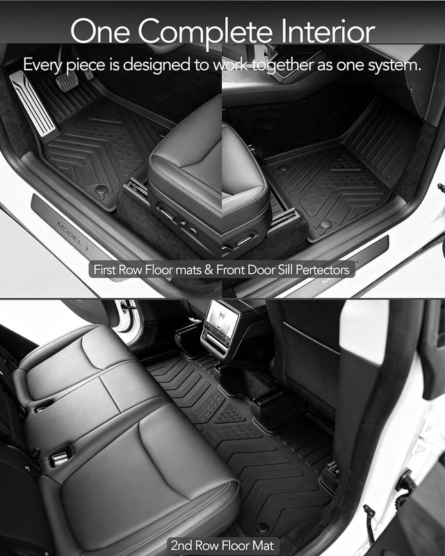 SUPER LINER Tesla New Model Y Juniper Floor Mats 2026 2027, 5-Pcs Set TPE