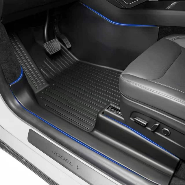 SUPER LINER 9 PCS Tesla New Model Y Juniper 2026 Floor Mats & Accessories | Custom Fit TPE Cargo Liners, All Weather Pet & Child System(Only fit Premium&Performance)