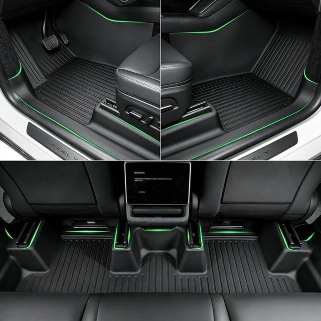 SUPER LINER 11PCS Floor Mats for 2025-2026 Tesla Model Y Juniper,11PCS | Custom Fit TPE Cargo Liner, Seat Back Protector, & Accessories , All Weather Pet & Child System (Only fit Premium)
