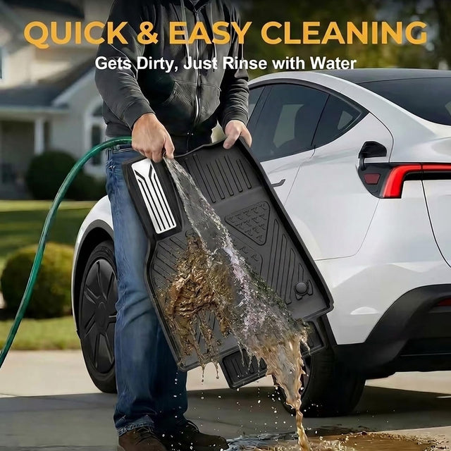 SUPER LINER 12PCS Tesla New Model Y Juniper 2026 Floor Mats & Accessories Custom Fit TPE Cargo Liners, All Weather Pet & Child System(Only fit Premium&Performance)
