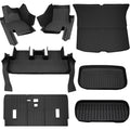 Tesla Model Y Juniper floor mats 7-piece set — front liners, rear liner, trunk, frunk, well & seatback mats (CabinProtect Elite Kit)