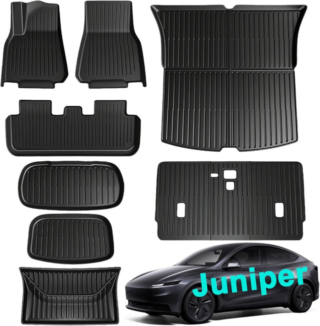 Tesla Model Y Juniper 2025 2026 Floor Mats - CabinProtect™ Essential Kit