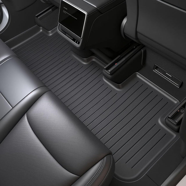 SUPER LINER Tesla 2026 2027 Model Y Juniper Floor Mats, Only for Standard Cargo Liners, Seatbacks, 9 PCS Extra-Thick TPE for 2025-2027 All-Weather Pet & Child-Friendly Model Y Juniper Accessories