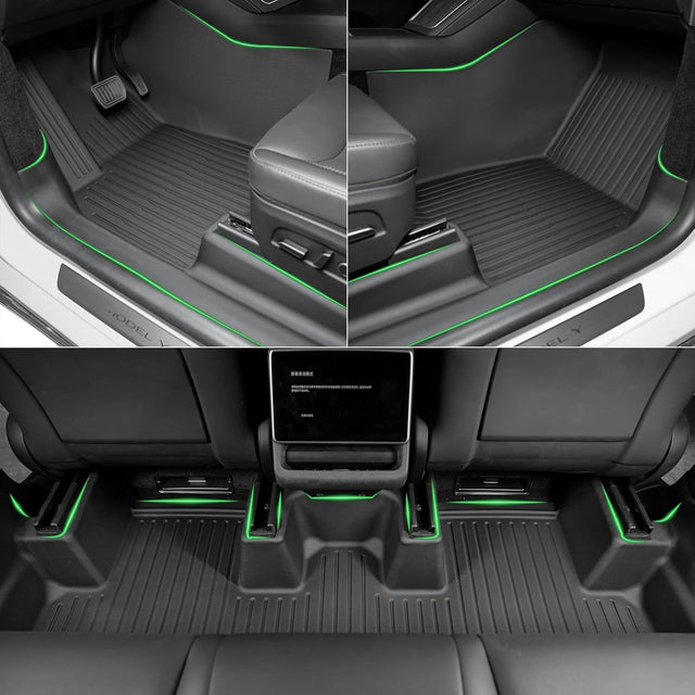SUPER LINER 10-Piece Floor Mats Compatible with 2025-2026 Tesla Model Y Juniper - TPE Floor Liner& Accessories, CabinProtect™ Pro Kit Full-Cabin Protection System (Only fit Premium&Performance)