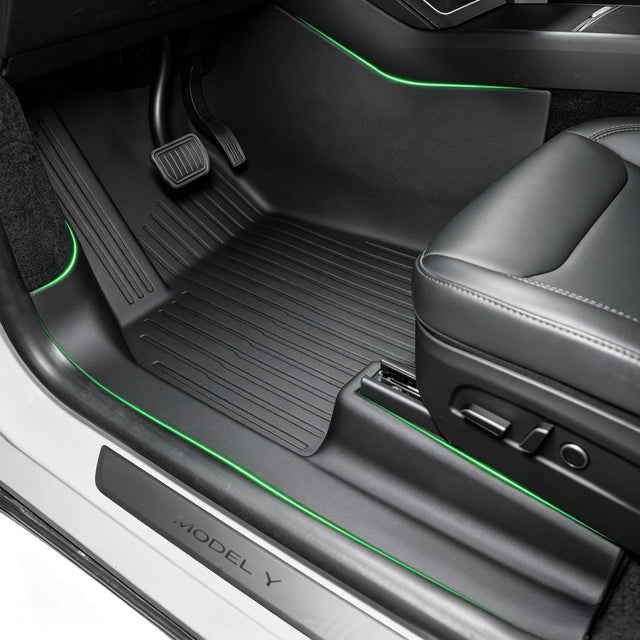 SUPER LINER 11PCS Floor Mats for 2025-2026 Tesla Model Y Juniper，11PCS | Custom Fit TPE Cargo Liner, Seat Back Protector, & Accessories , All Weather Pet & Child System (Only fit Premium)