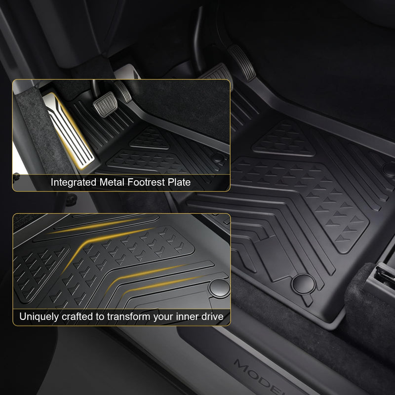 MoldedFit™ 3-Piece Floor Set — Tesla Model Y Floor Mats (Fits All 5-Seat Trims)