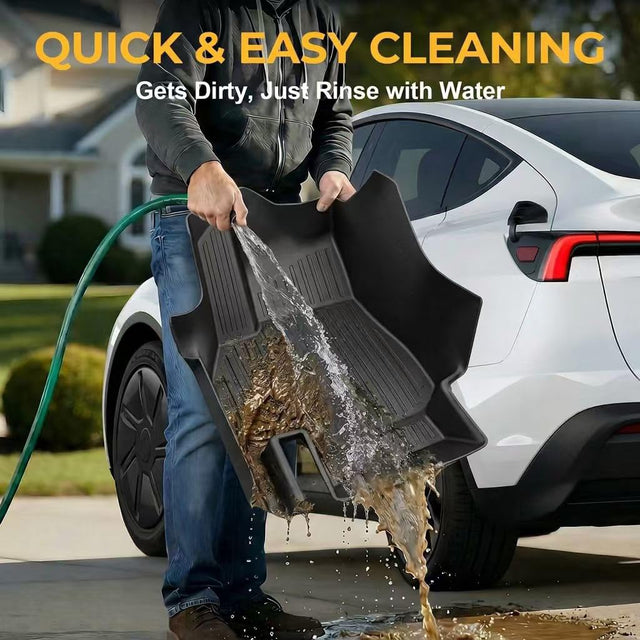 SUPER LINER 9 PCS Tesla New Model Y Juniper 2026 Floor Mats & Accessories | Custom Fit TPE Cargo Liners, All Weather Pet & Child System(Only fit Premium&Performance)